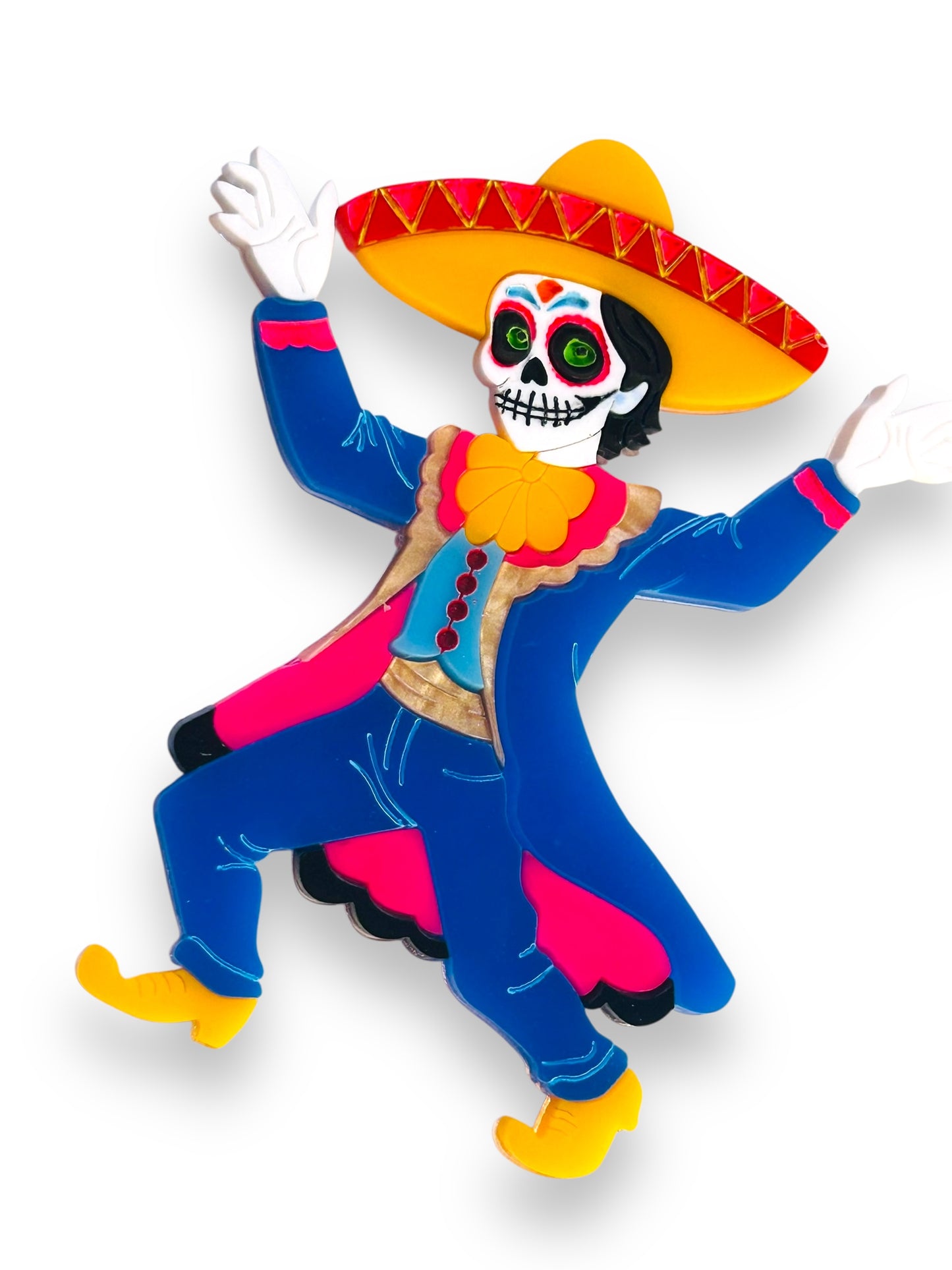 Mexico Lindo Y Querido - Spilla Calavera Catrino Ballerino