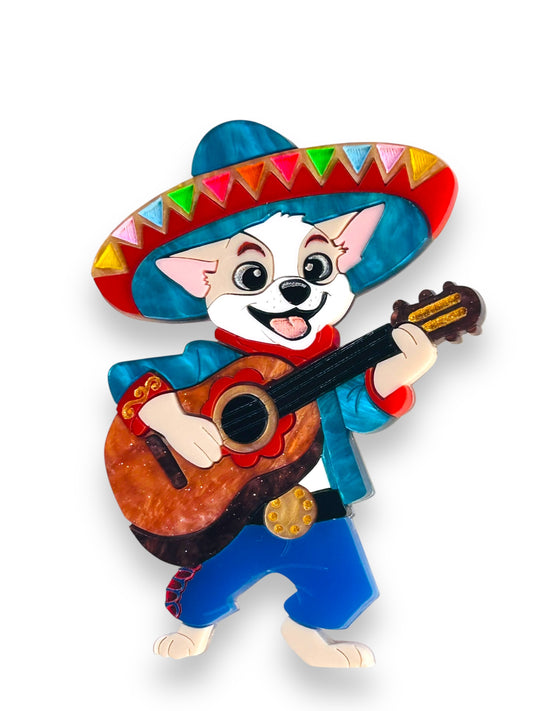 Mexico Lindo Y Querido - Spilla Mariachi Chihuahua con Chitarra