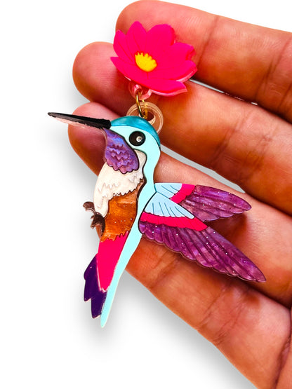 Mexico Lindo Y Querido - Orecchini Colibrì