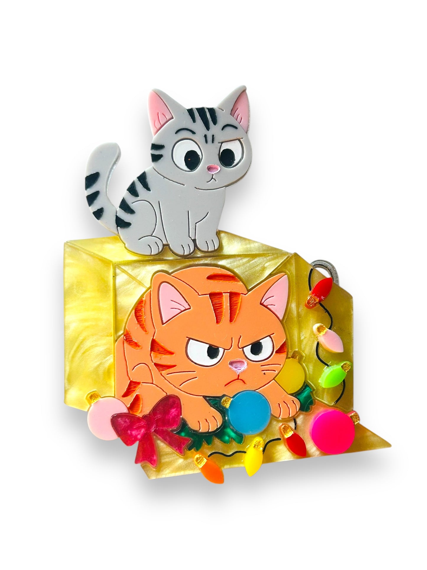 Meowy Christmas - Spilla Gatto in Agguato dentro Scatolone