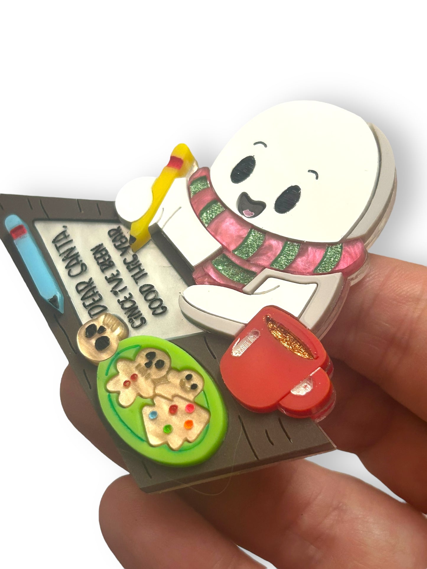 Spooky Christmas  - Spilla Fantasma che Scrive una Lettera a Babbo Natale