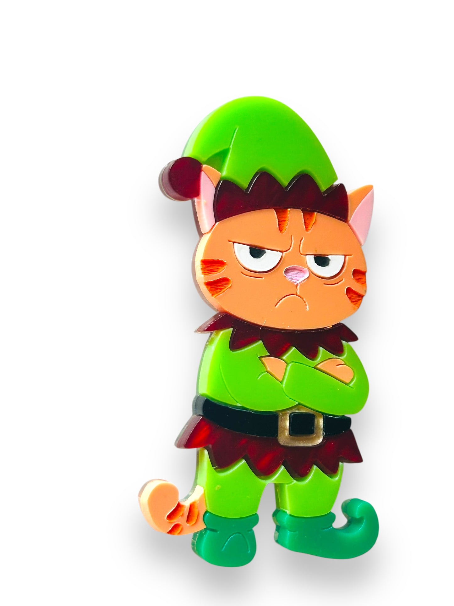 Meowy Christmas - Spilla Gatto Elfo Natalizio