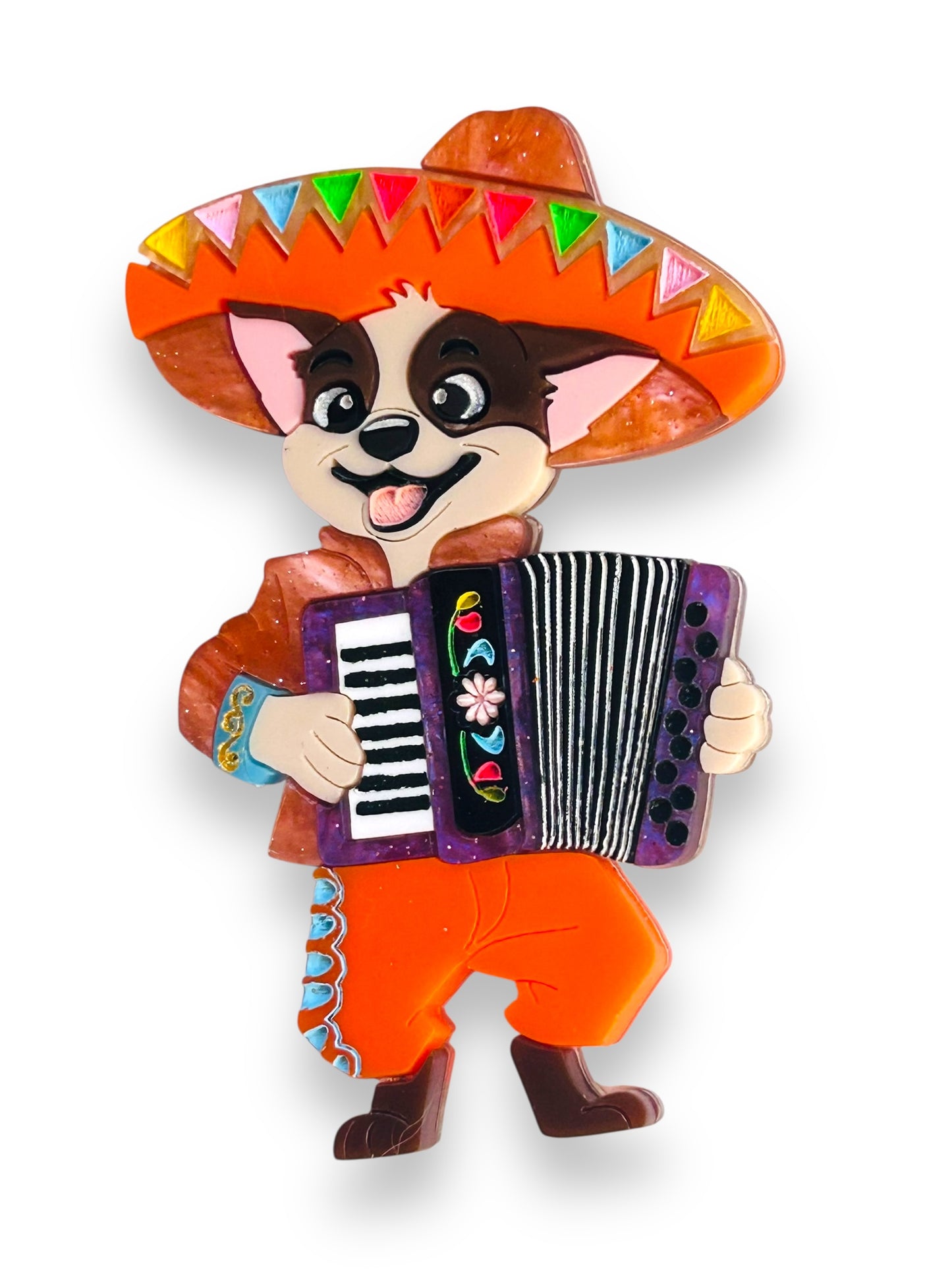 Mexico Lindo Y Querido - Spilla Mariachi Chihuahua con Fisarmonica