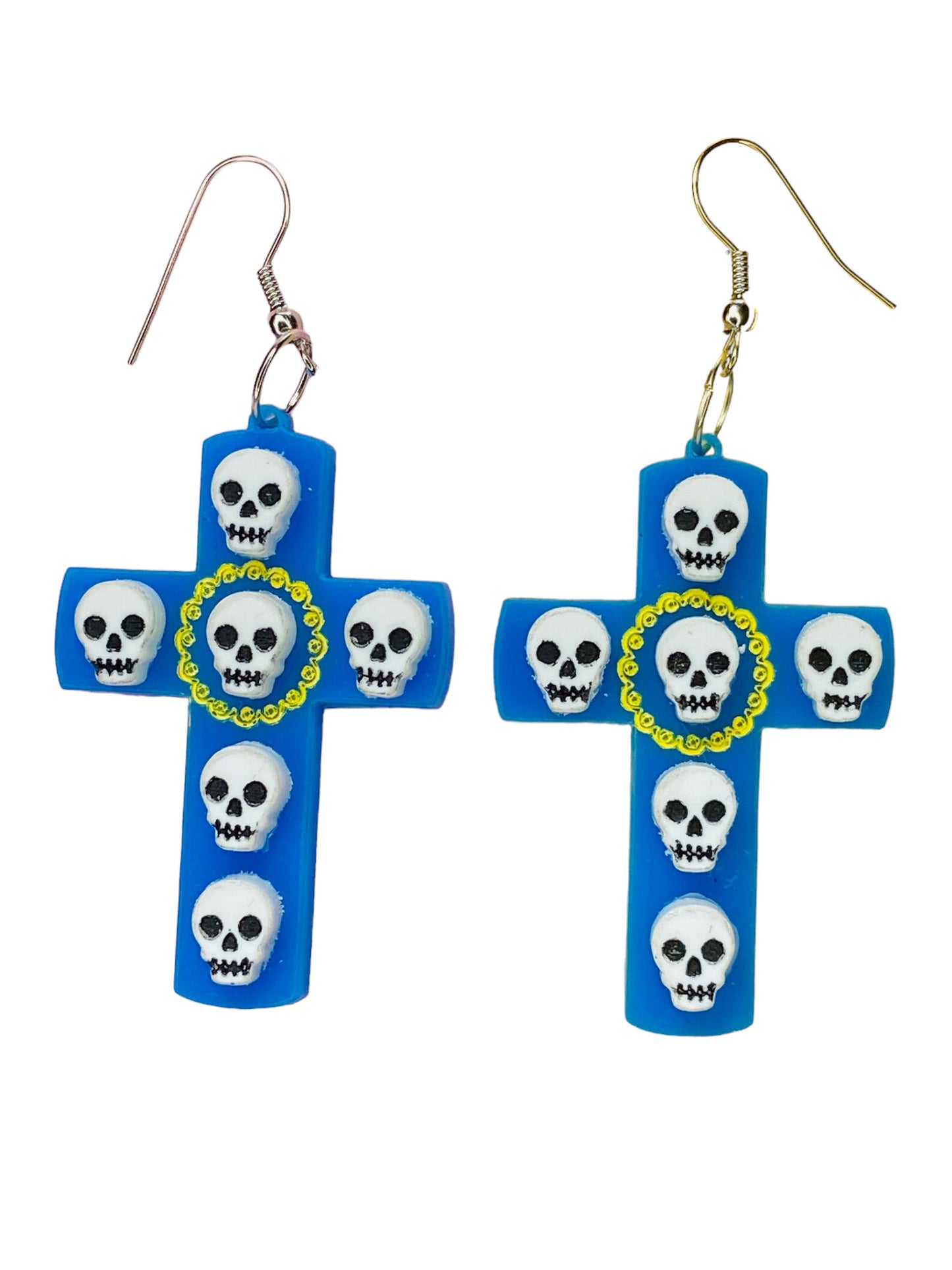 Dia de Los Muertos - Orecchini Croce con Teschietti