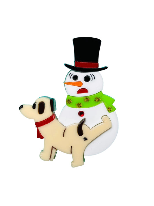 Winter Wonderland - Cane + Pupazzo di Neve