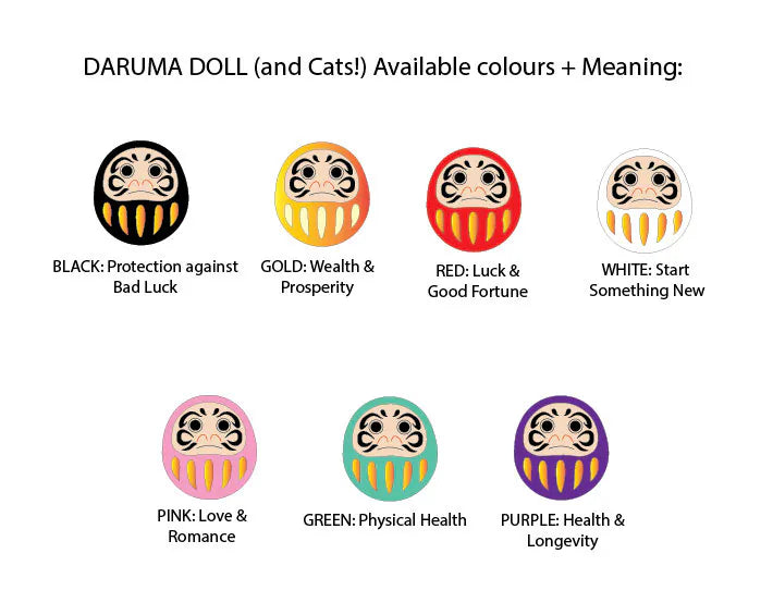 NEW! Orecchini "I PICCOLINI" - Mini Daruma Doll Gatto Porta Fortuna ( Più Colori Disponibili)