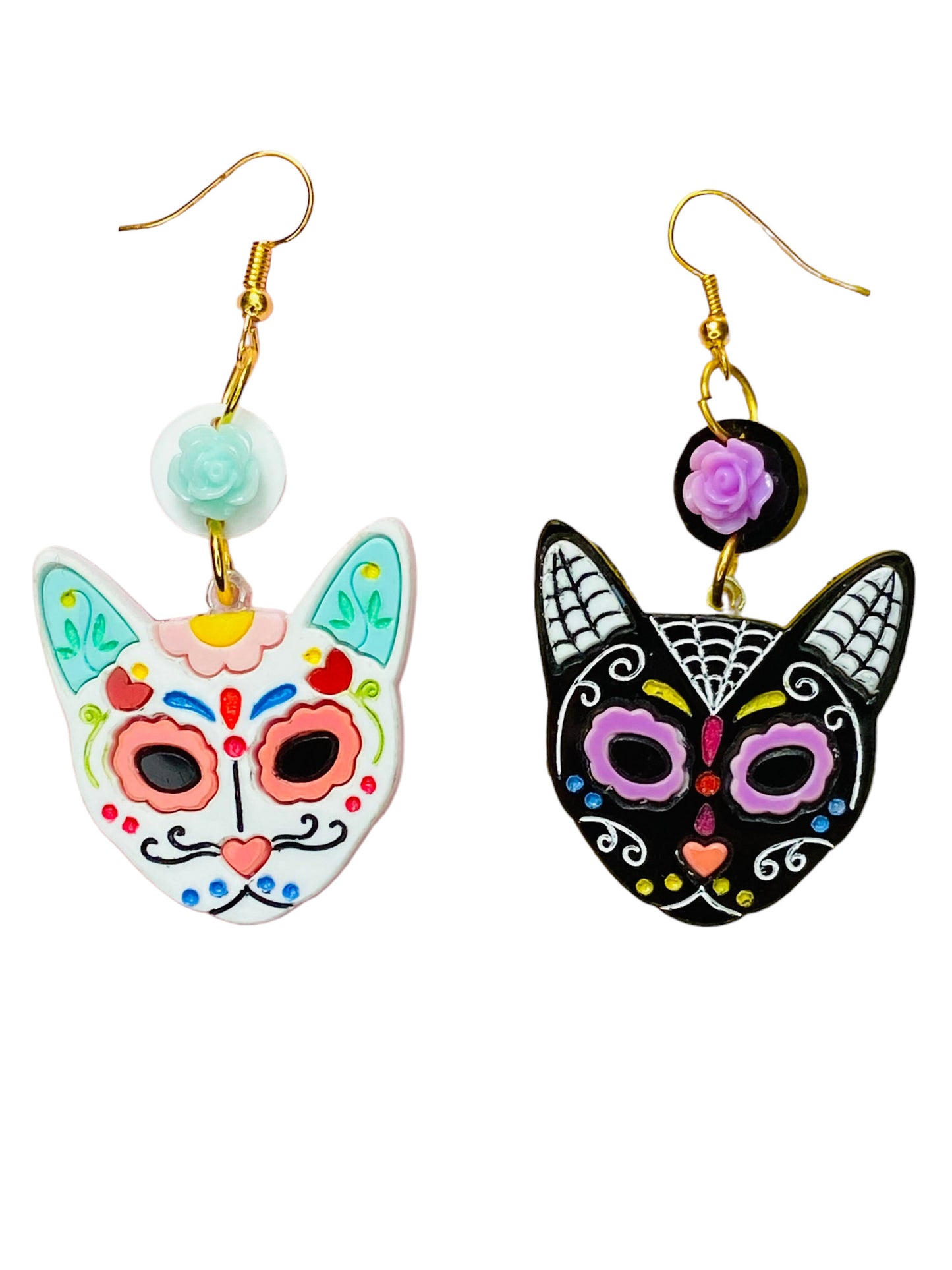 Dia de Los Muertos - Orecchini Gatto Calavera