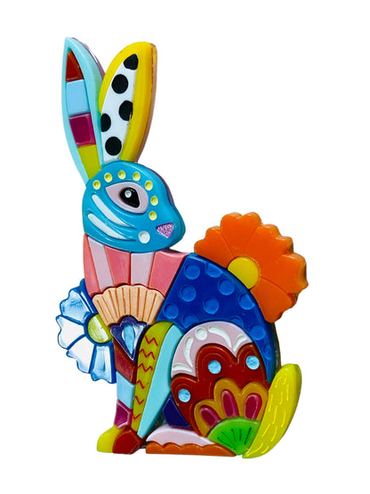 Arte Messicana - Alebrije Coniglio con Fiori