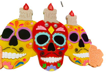 Dia de Los Muertos - Collana Sugar Skulls con Candele
